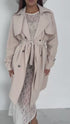 Fabric trench coat "BRAIN STORM LH105" - LIGHT BEIGE